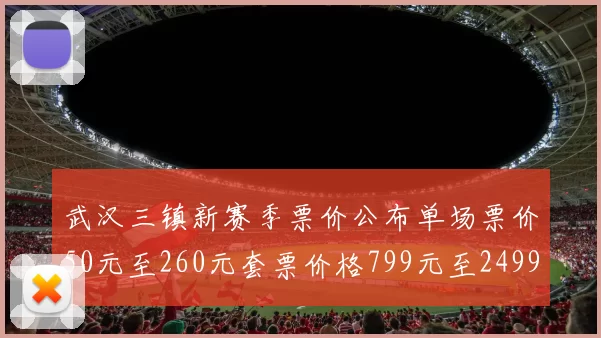 武汉三镇新赛季票价公布单场票价50元至260元套票价格799元至2499元